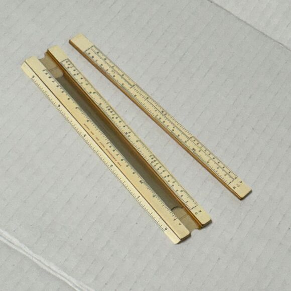 Frederick Post Co. No. 1444K Slide Rule Hemmi Japan with Top Grain Cowhide Case - Picture 4 of 7